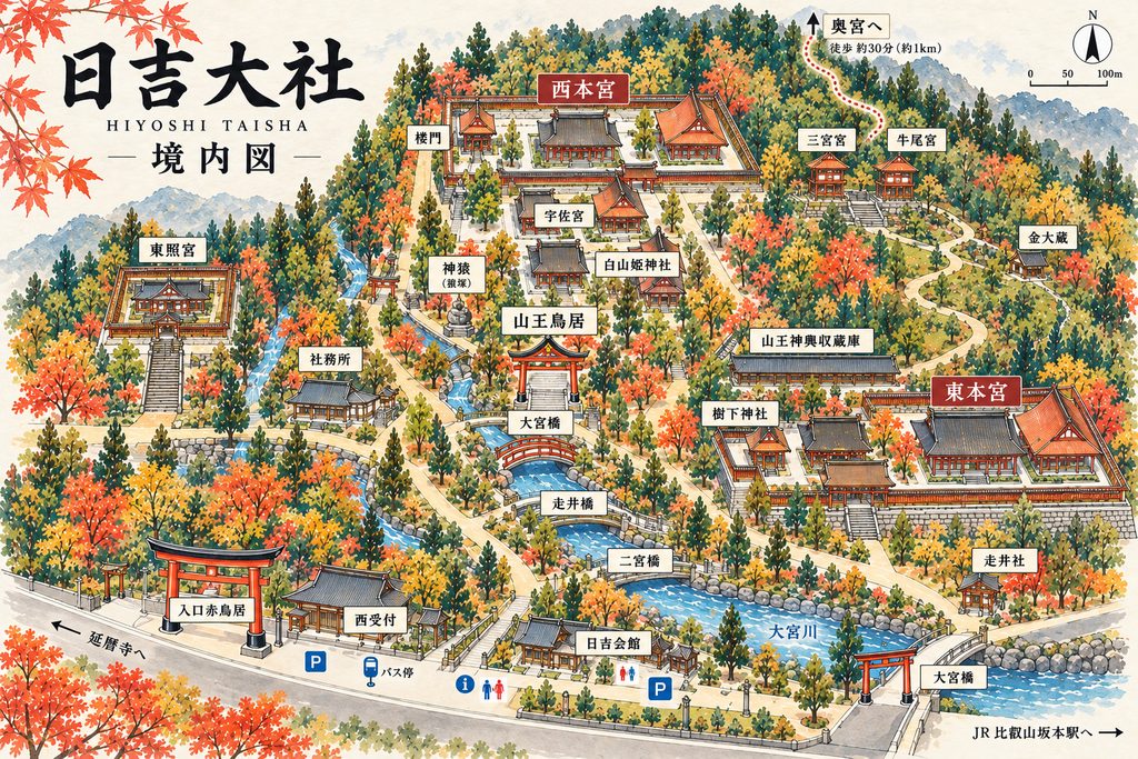日吉大社境內圖